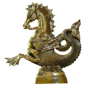 Ornamento laterale per gondola in ottone lucidato
