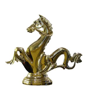 Ornamento laterale per gondola in ottone lucidato