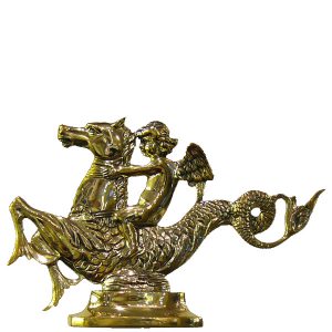 Ornamento laterale per gondola in ottone lucidato