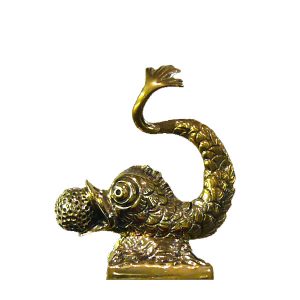 Ornamento laterale per gondola in ottone lucidato