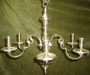 Lampadario a sei braccia Bronzo lucido