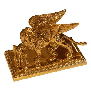 Leone di San Marco su base metallica
Bronzo lucido Leone di San Marco su base metallica
