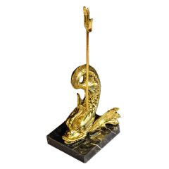 Fermaporta Bronzo lucido e marmo